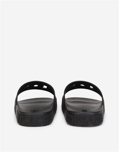 dolce gabbana dg millennials mens|DOLCE & GABBANA Rubber beachwear Slides with DG .